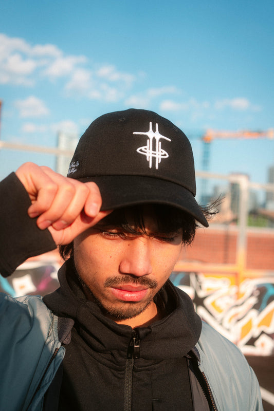 Lone Black X White Hat